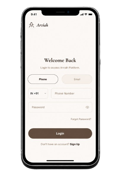 Arviah App Screenshot